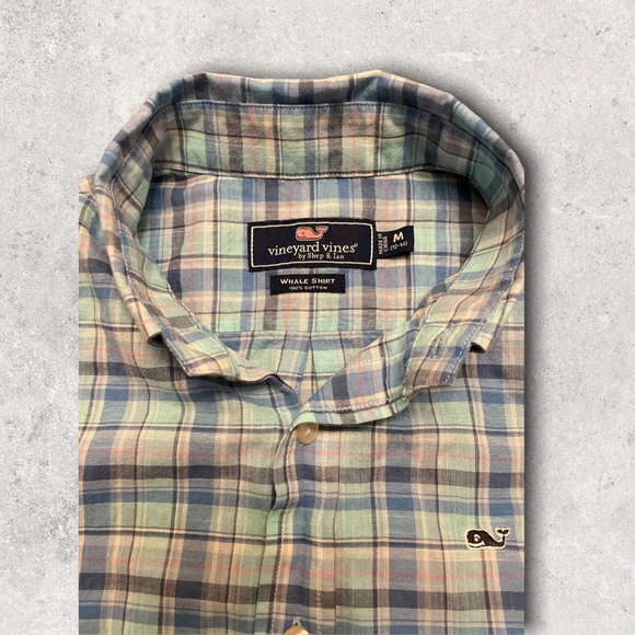 Boy’s Vineyard Vines Plaid Button Down, Medium - Picture 6 of 7